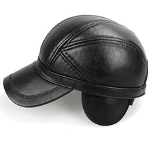 Load image into Gallery viewer, Leather Warm Hat