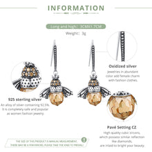 Load image into Gallery viewer, Lovely Bee Drop Earring
