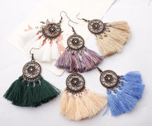 Load image into Gallery viewer, Long Rope Fringes Earring