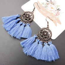 Load image into Gallery viewer, Long Rope Fringes Earring