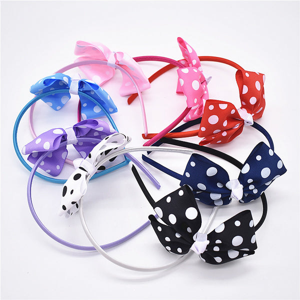 Speckle Bow Flower Headband