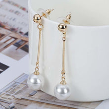 Load image into Gallery viewer, Simulated Long Pearl Tassel Earring