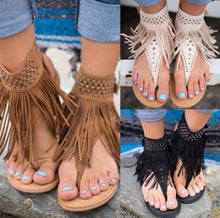 Load image into Gallery viewer, Tassel Rivet Hollow Shoes