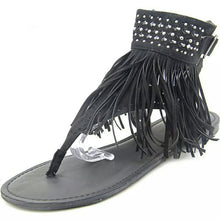 Load image into Gallery viewer, Tassel Rivet Hollow Shoes