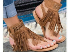 Load image into Gallery viewer, Tassel Rivet Hollow Shoes