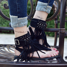 Load image into Gallery viewer, Tassel Rivet Hollow Shoes