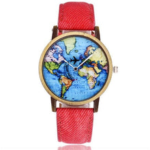 Load image into Gallery viewer, Globe Map Dress Watch