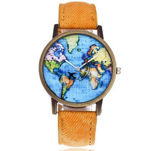 Load image into Gallery viewer, Globe Map Dress Watch