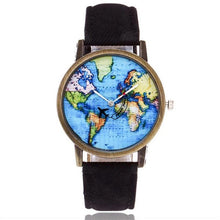 Load image into Gallery viewer, Globe Map Dress Watch