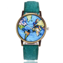 Load image into Gallery viewer, Globe Map Dress Watch