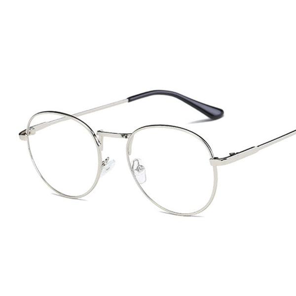 Circle Metal Frame Clear Lens